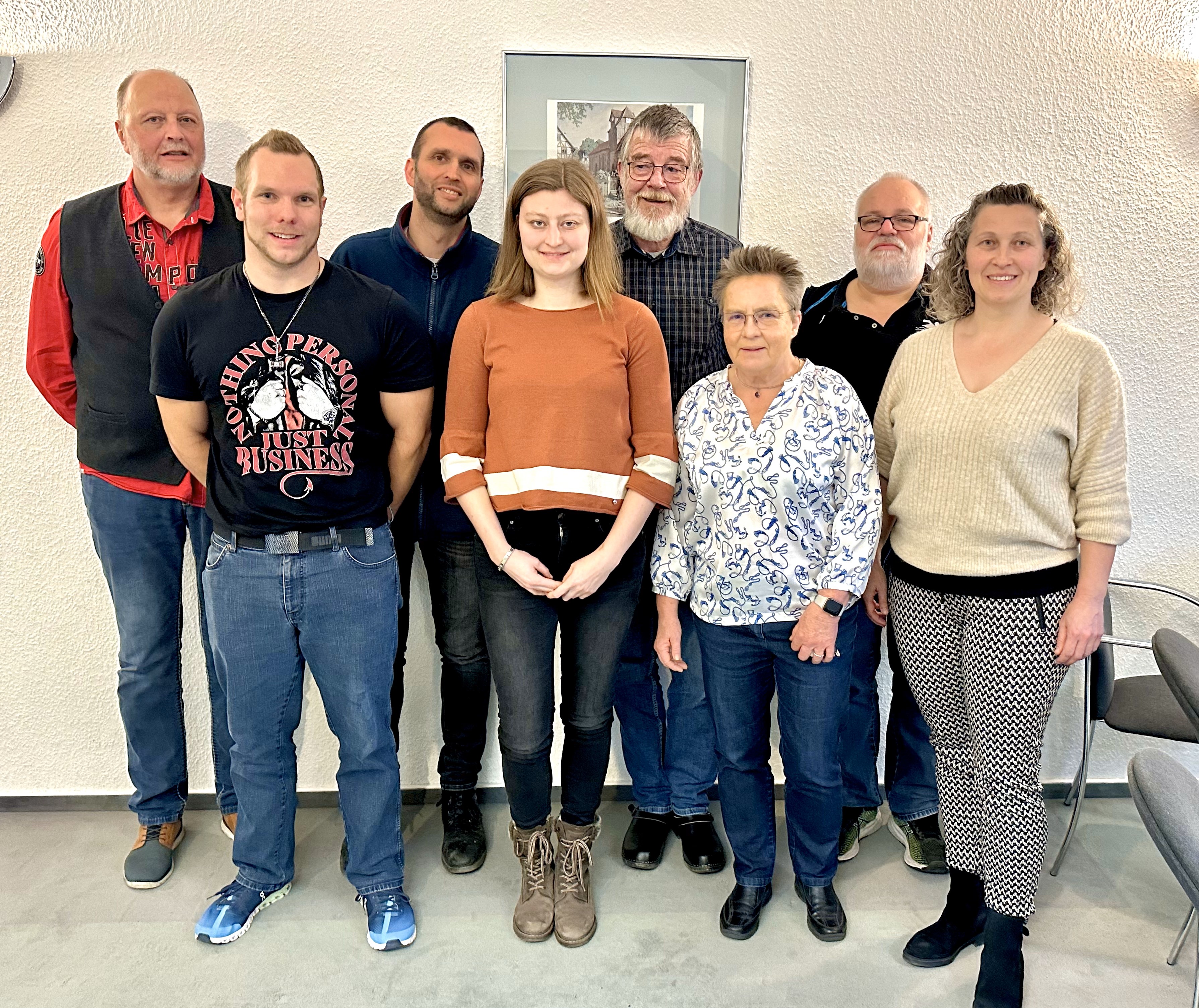 Foto Bezirksvorstand mit den Vertretern des Eschweger TSV am Bezirkstag 2024